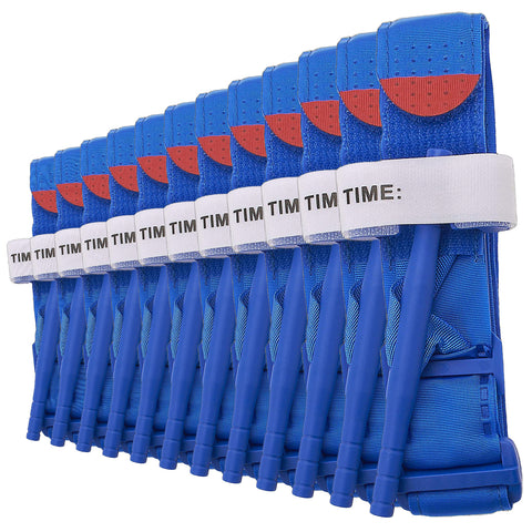 Cozii 12Pcs One-Hand Emergency Outdoor Tourniquets Blue