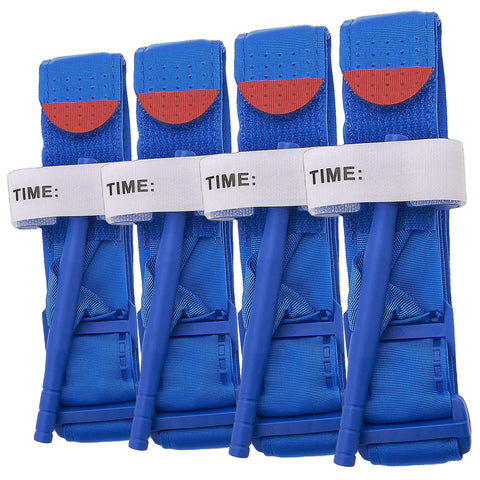 Cozii 4Pcs One-Hand Emergency Outdoor Tourniquets Blue