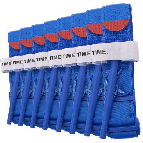 Cozii 8Pcs One-Hand Emergency Outdoor Tourniquets Blue